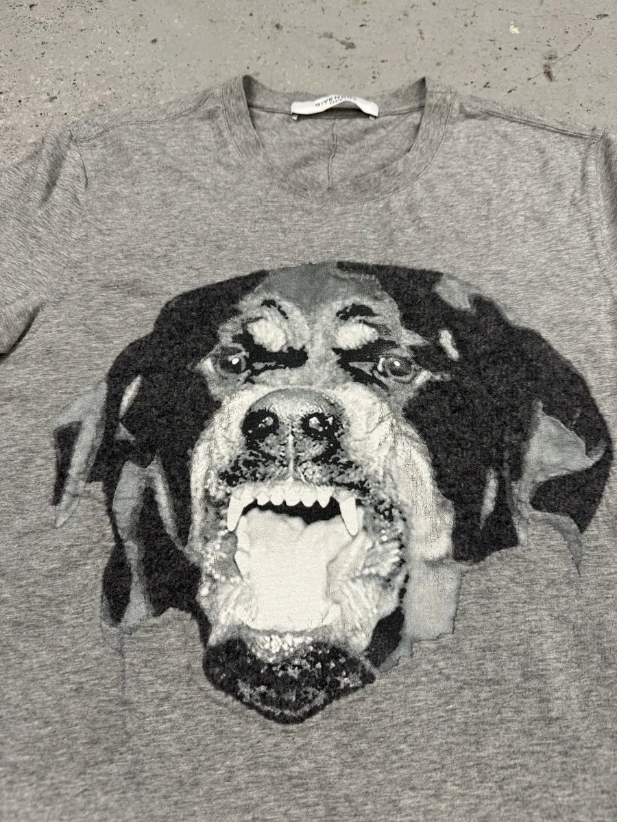 SS2016 Givenchy Grey Rottweiler Dog T-shirt by Riccardo Tisci RQcNCAB 5