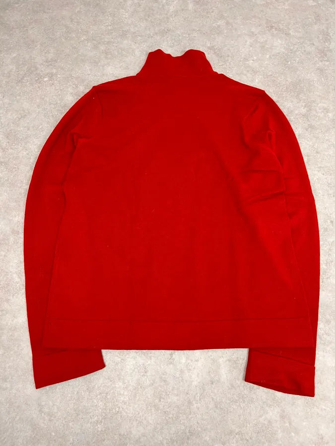 Ann Demeulemeester Buttoned Red Turtleneck Sweater RCJehZW 6