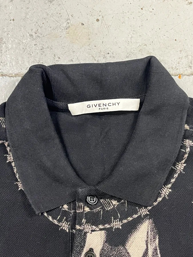SS2016 Givenchy Jesus Black Polo Shirt by Riccardo Tisci dKSFtgs 7