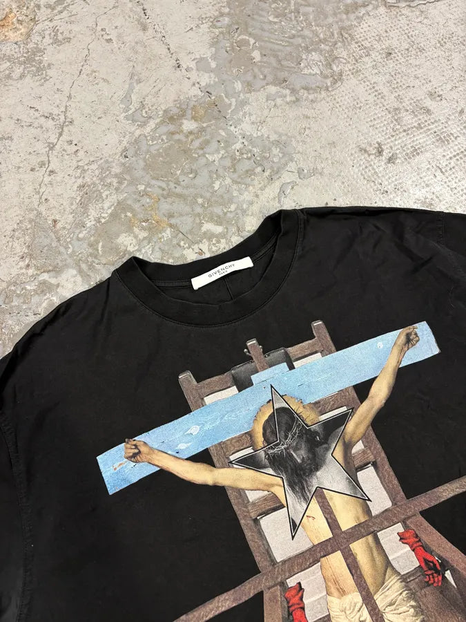 SS2016 Givenchy Jesus Christ Cross Black T-Shirt by Riccardo Tisci qVAWwqv 5