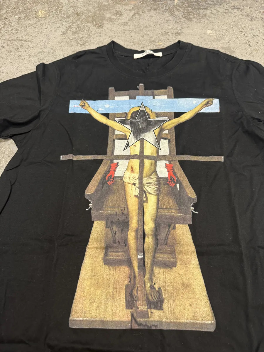 SS2016 Givenchy Jesus Christ Cross Black T-Shirt by Riccardo Tisci mrDLmeE 2