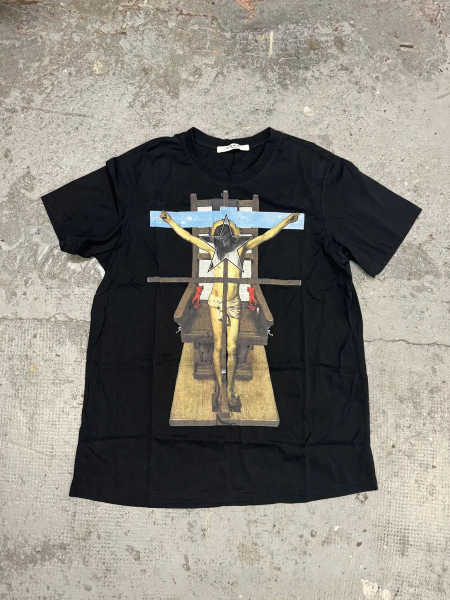 SS2016 Givenchy Jesus Christ Cross Black T-Shirt by Riccardo Tisci mrDLmeE 4