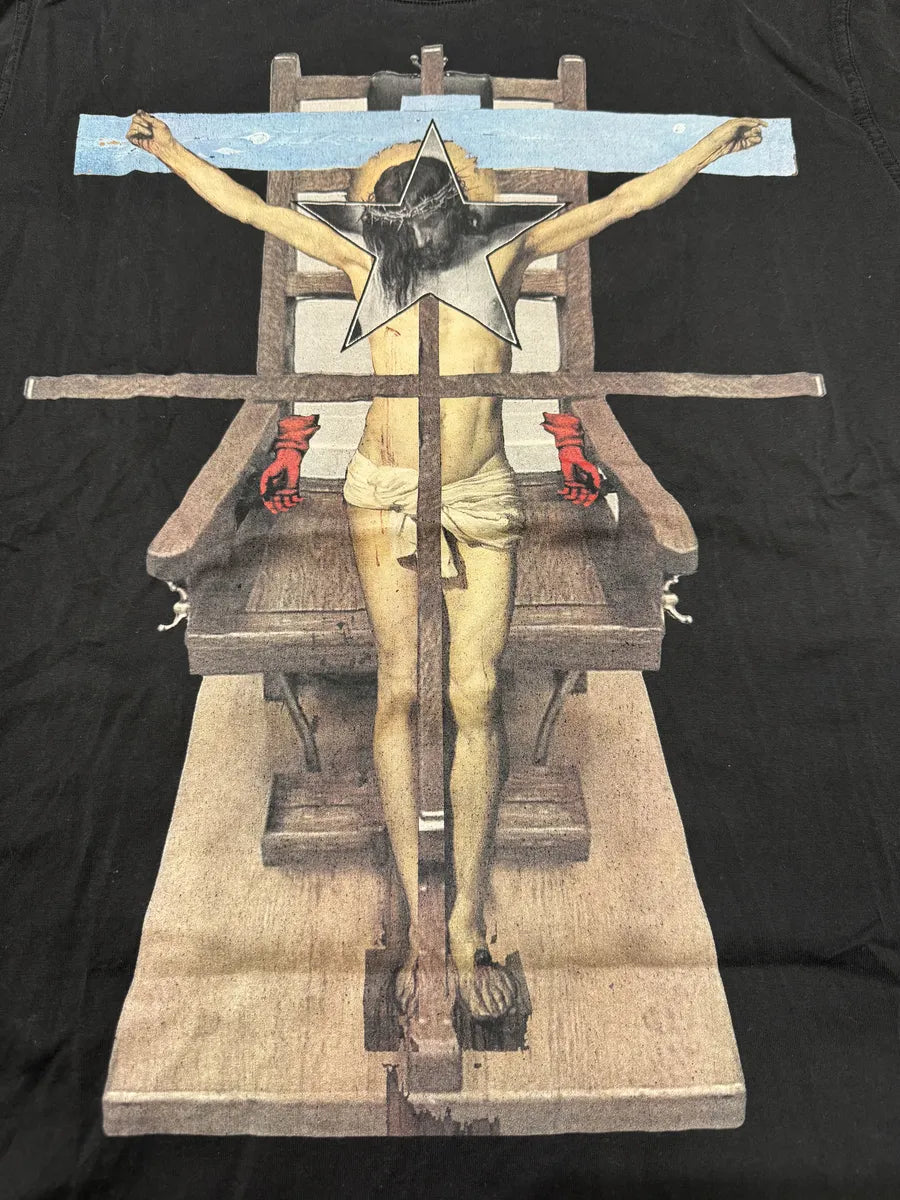 SS2016 Givenchy Jesus Christ Cross Black T-Shirt by Riccardo Tisci yBMuTgx 7