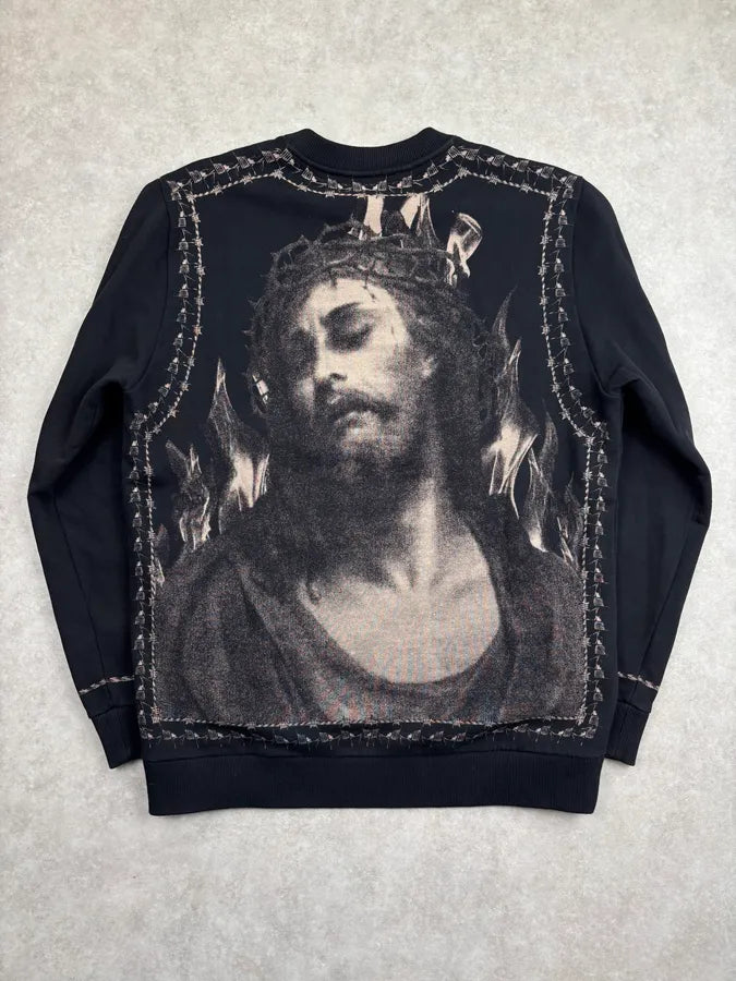 SS2016 Givenchy Jesus Faith Black Sweater by Riccardo Tisci TJsfKXM 8