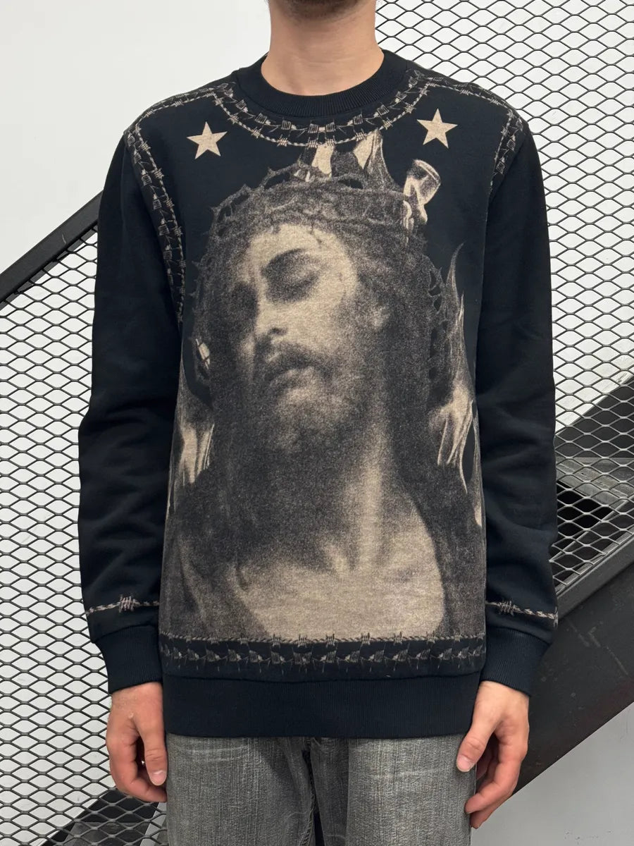 SS2016 Givenchy Jesus Faith Black Sweater by Riccardo Tisci TJsfKXM 1