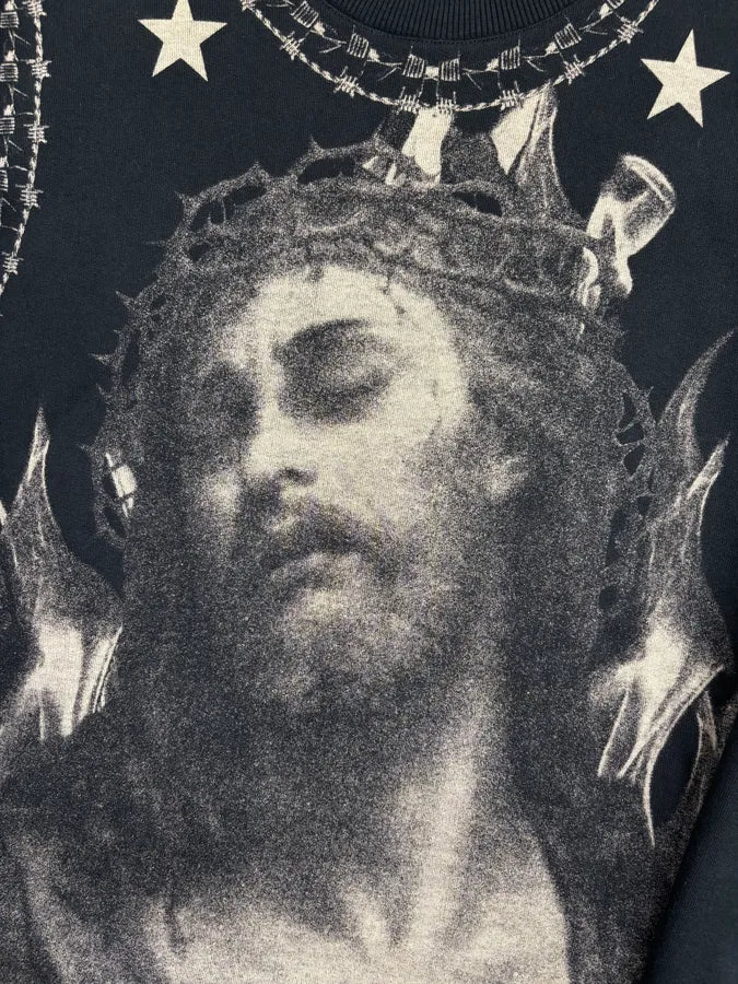 SS2016 Givenchy Jesus Faith Black Sweater by Riccardo Tisci TJsfKXM 7