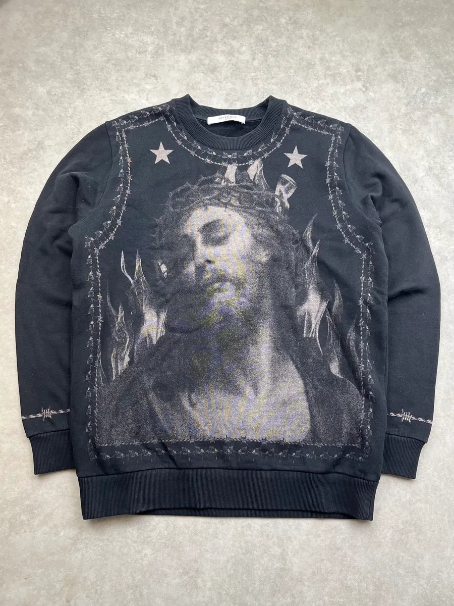 SS2016 Givenchy Jesus Faith Black Sweater by Riccardo Tisci RxQrWke 0