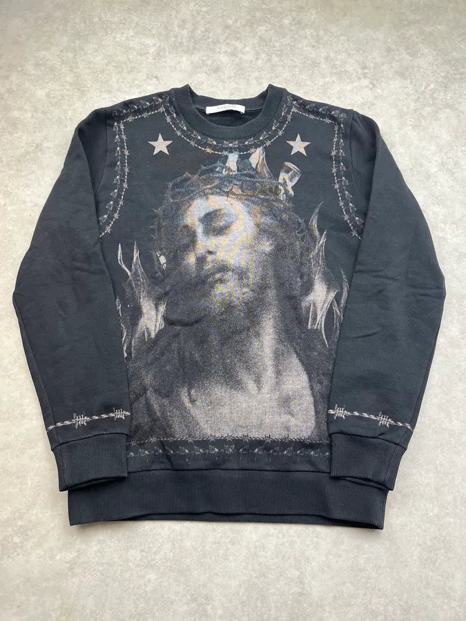 SS2016 Givenchy Jesus Faith Black Sweater by Riccardo Tisci RxQrWke 4