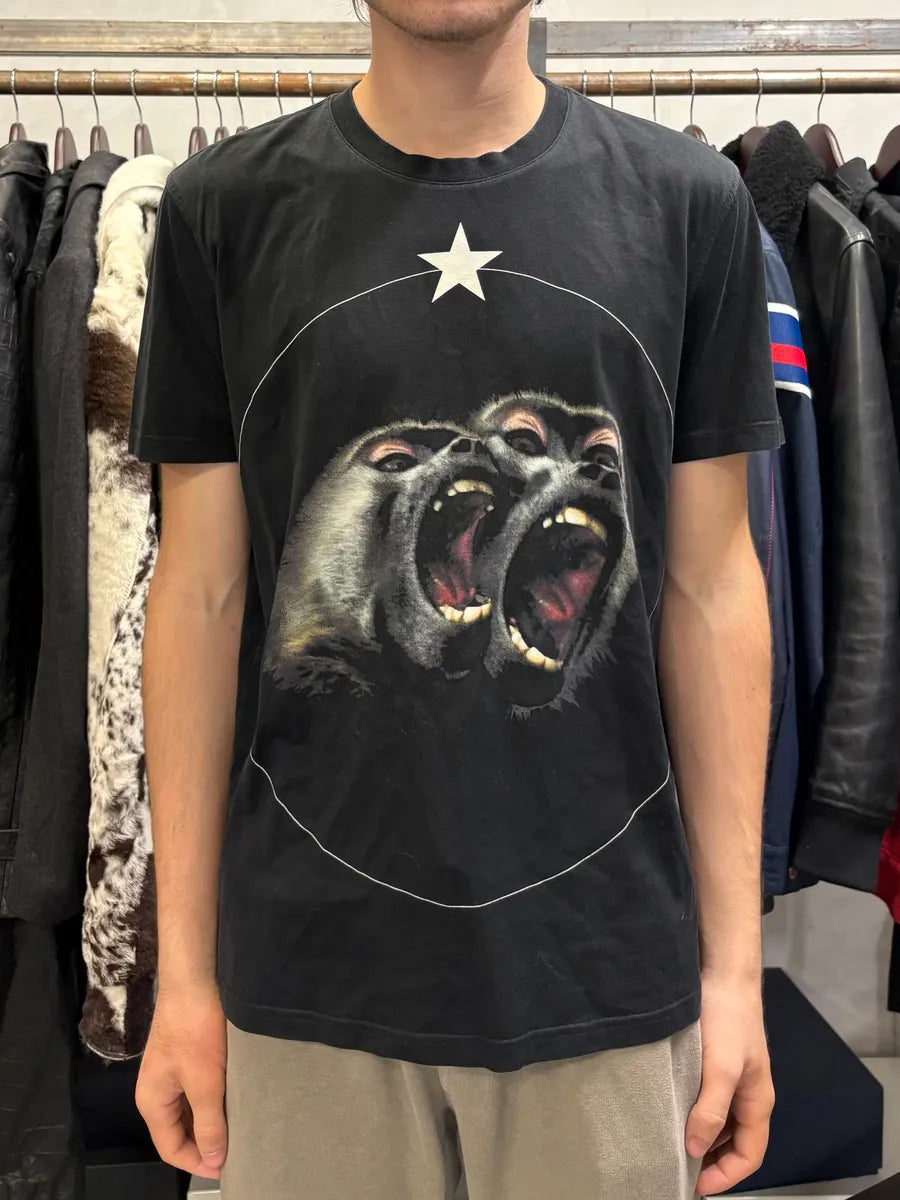SS2016 Givenchy Monkeys Star Black T-Shirt by Riccardo Tisci