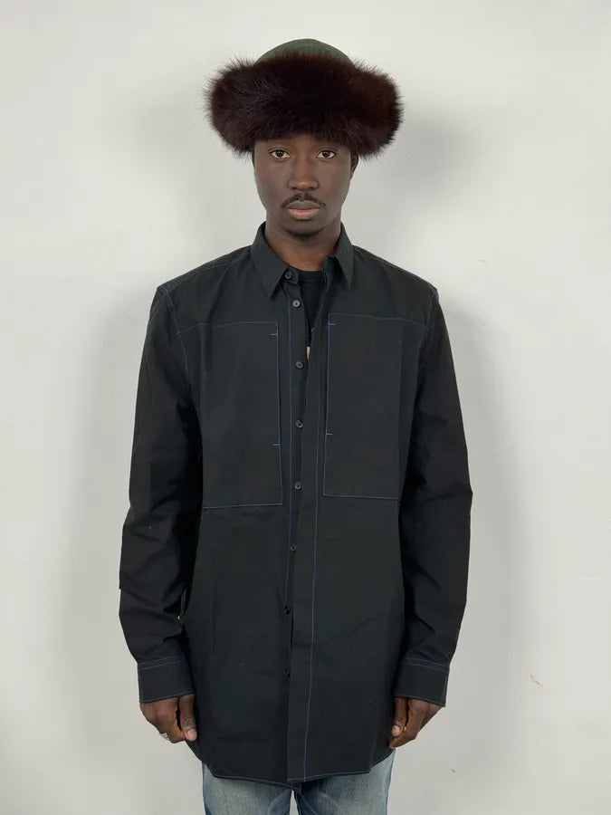 SS2016 Givenchy Navy Seams Premium Shirt jhAYGXX 1