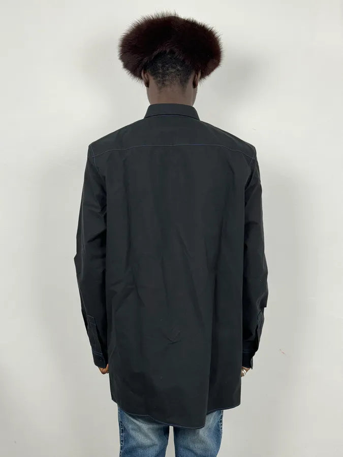 SS2016 Givenchy Navy Seams Premium Shirt jhAYGXX 2