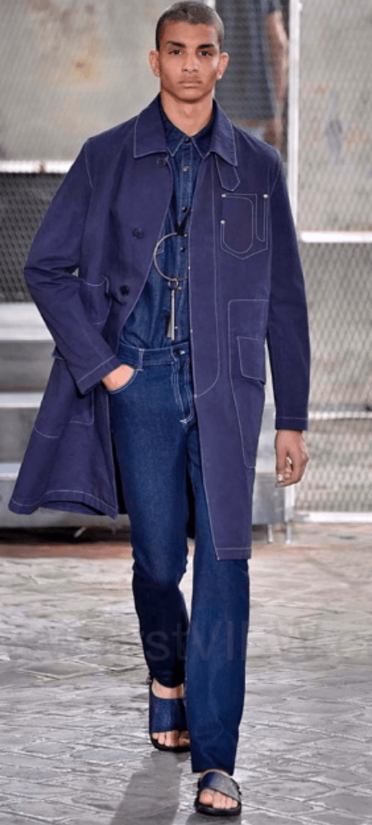 SS2016 Givenchy Navy Trench Long Jacket GhFODGx 1