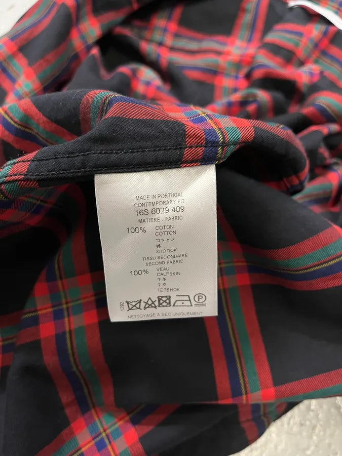 SS2016 Givenchy Star Leather Patch Tartan Shirt by Riccardo Tisci bTKWNRA 8