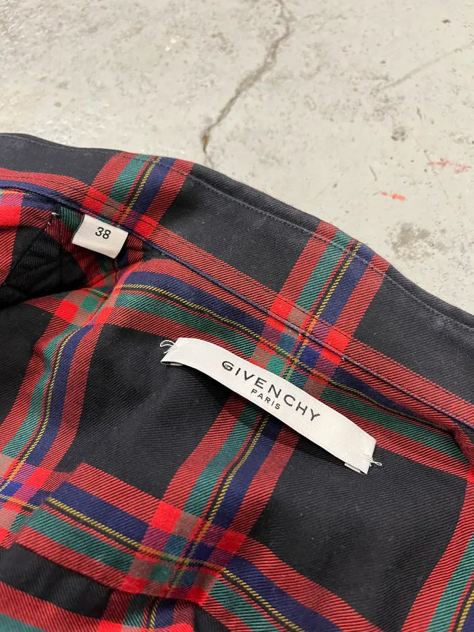 SS2016 Givenchy Star Leather Patch Tartan Shirt by Riccardo Tisci bTKWNRA 9