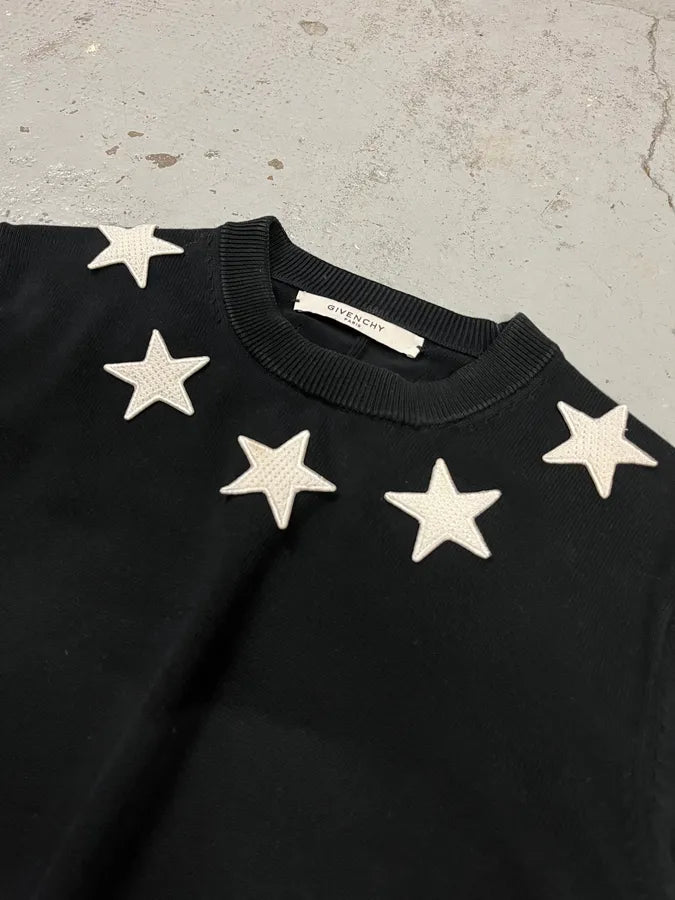 SS2016 Givenchy Star Patchs Black Sweater by Riccardo Tisci RwNxAfy 4