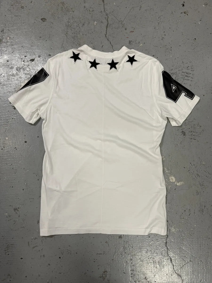 SS2016 Givenchy White Black Stars T-Shirt by Riccardo Tisci TVnStZd 3