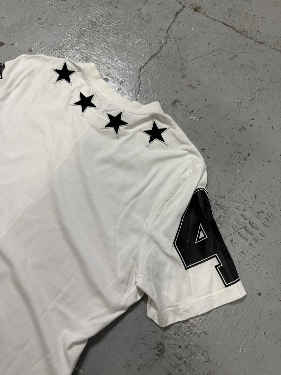 SS2016 Givenchy White Black Stars T-Shirt by Riccardo Tisci TVnStZd 4