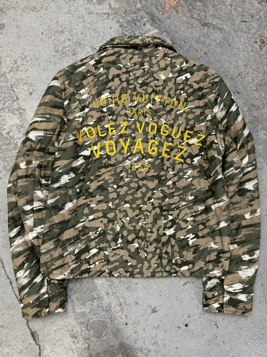 SS2016 Louis Vuitton Milirary Camo Green Jacket DwAlTKI 1