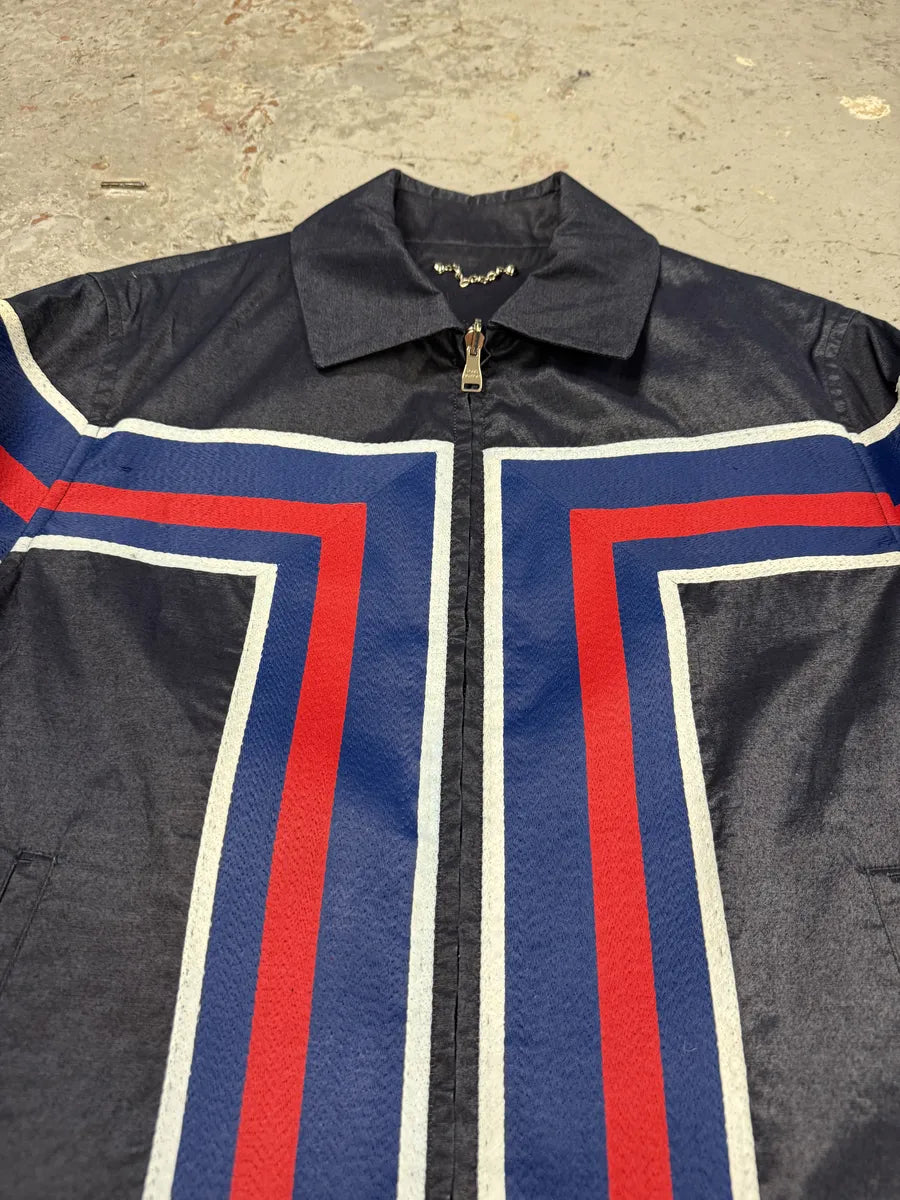SS2016 Louis Vuitton Navy Premium Coach Jacket by Kim Jones ntIuoet 12