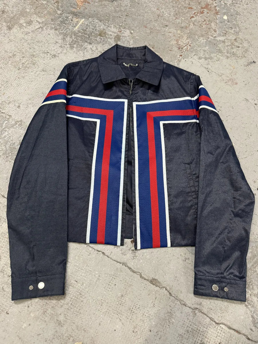 SS2016 Louis Vuitton Navy Premium Coach Jacket by Kim Jones ntIuoet 6