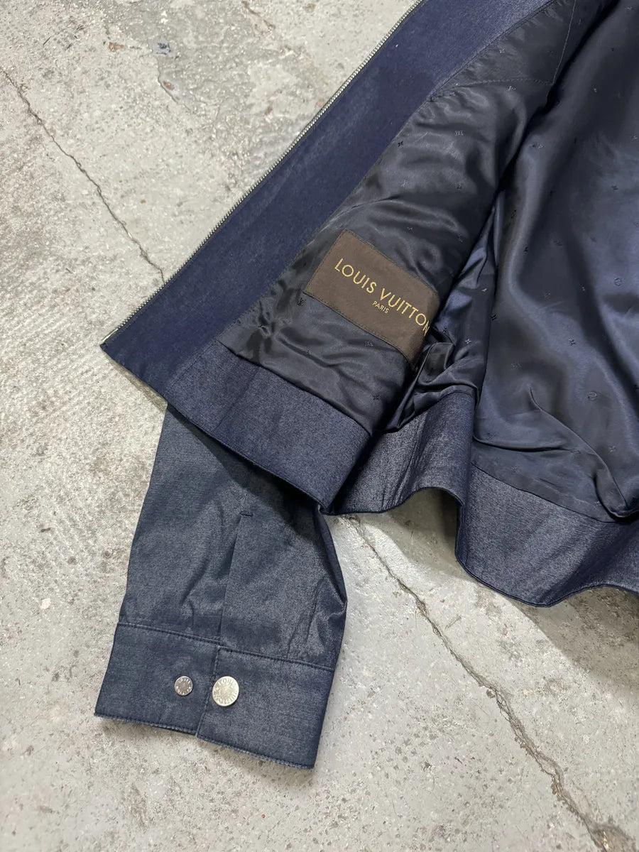 SS2016 Louis Vuitton Navy Premium Coach Jacket by Kim Jones ntIuoet 8