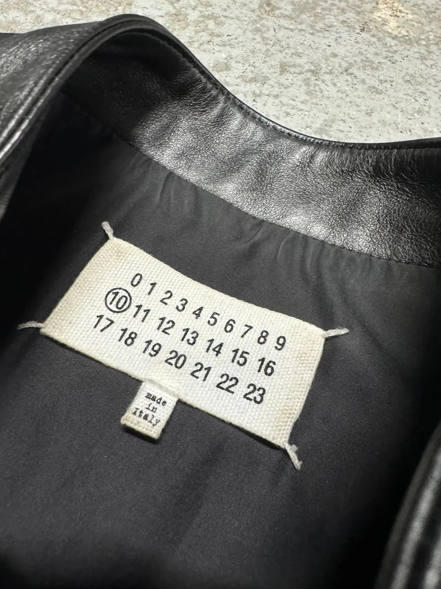 SS2016 Maison Margiela 5 Zips Black & Grey Perfored Jacket cWHxNrw 9