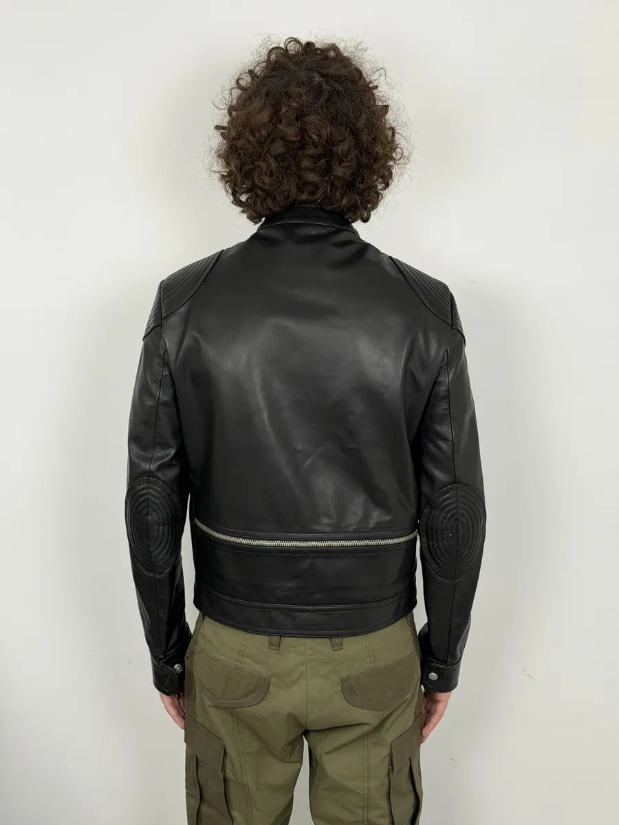 SS2016 Maison Margiela Black Premium Biker Calf Leather Jacket YtIHTGW 3