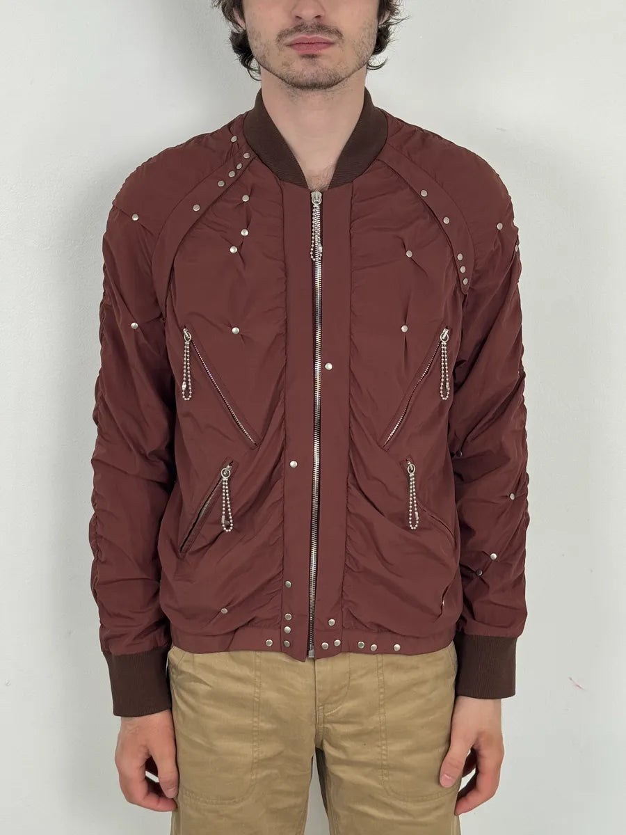 SS2016 Maison Margiela Rouille Nylon Studded Bomber Jacket Qympegl 1