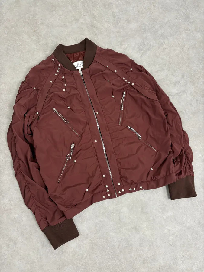 SS2016 Maison Margiela Rouille Nylon Studded Bomber Jacket Qympegl 3
