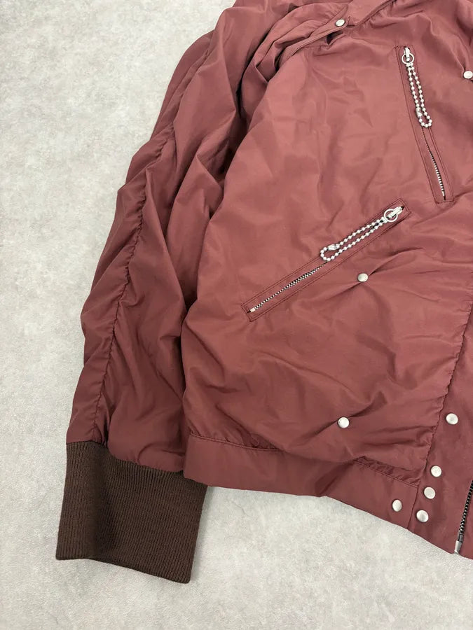 SS2016 Maison Margiela Rouille Nylon Studded Bomber Jacket Qympegl 6