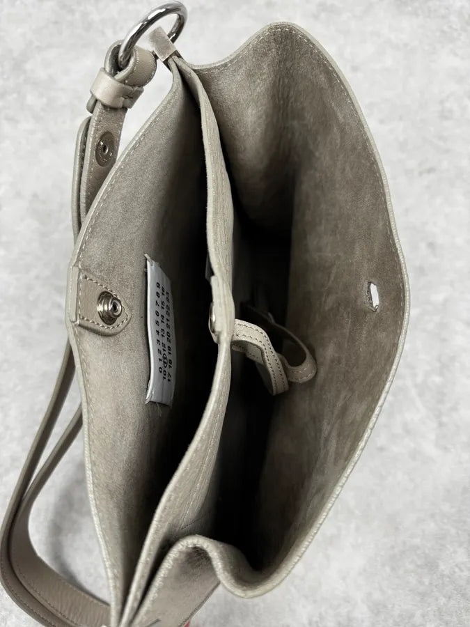 SS2016 Maison Margiela Grey Leather Pentagon Bag XJOHxIJ 5