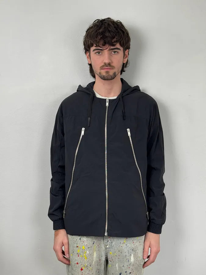SS2016 Maison Margiela Navy 5 Zips Hooded Rain Jacket qkcwZLk 1