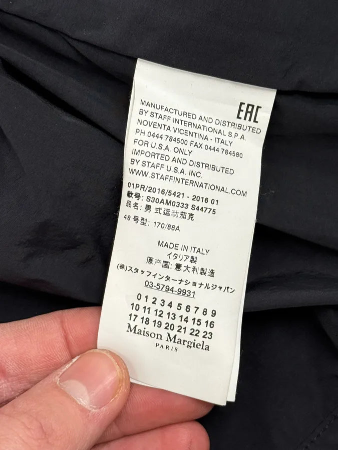 SS2016 Maison Margiela Navy 5 Zips Hooded Rain Jacket qkcwZLk 13