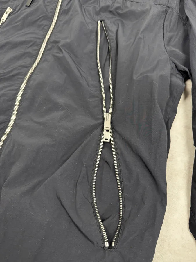 SS2016 Maison Margiela Navy 5 Zips Hooded Rain Jacket qkcwZLk 7