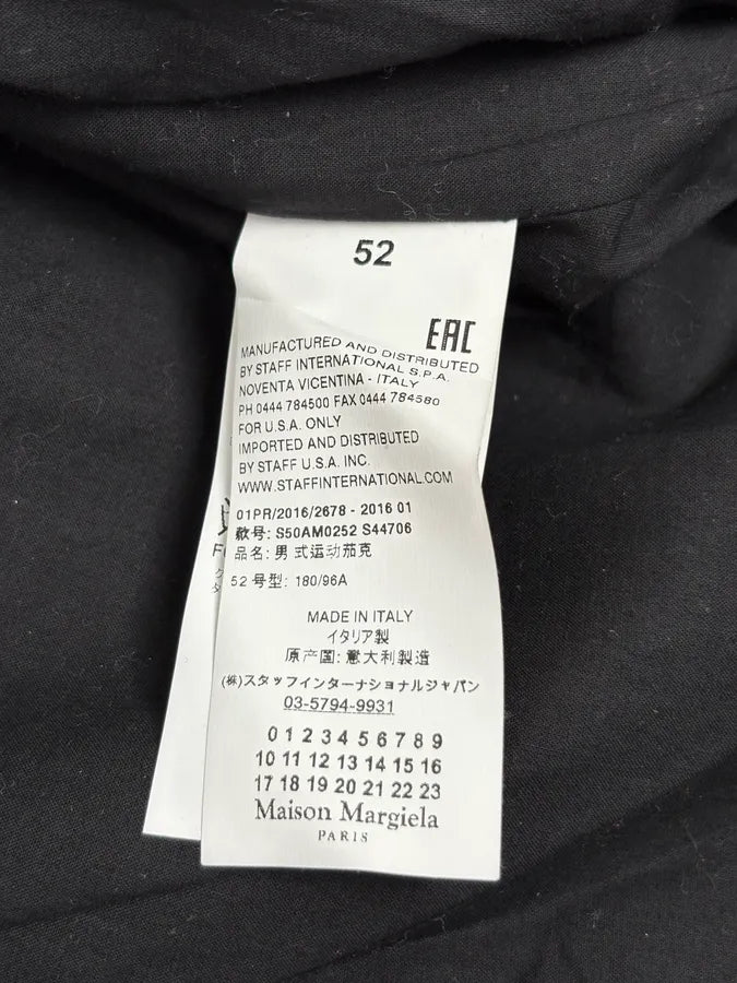 SS2016 Maison Margiela Navy Striped Pinstripe Wool Bomber Jacket uRPzcja 8