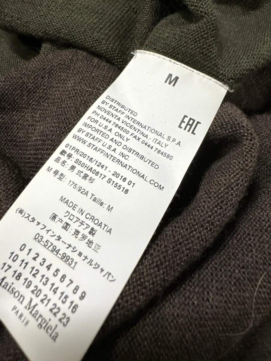 SS2016 Maison Margiela Olive Knit Sweater (S) zVLFgcb 10