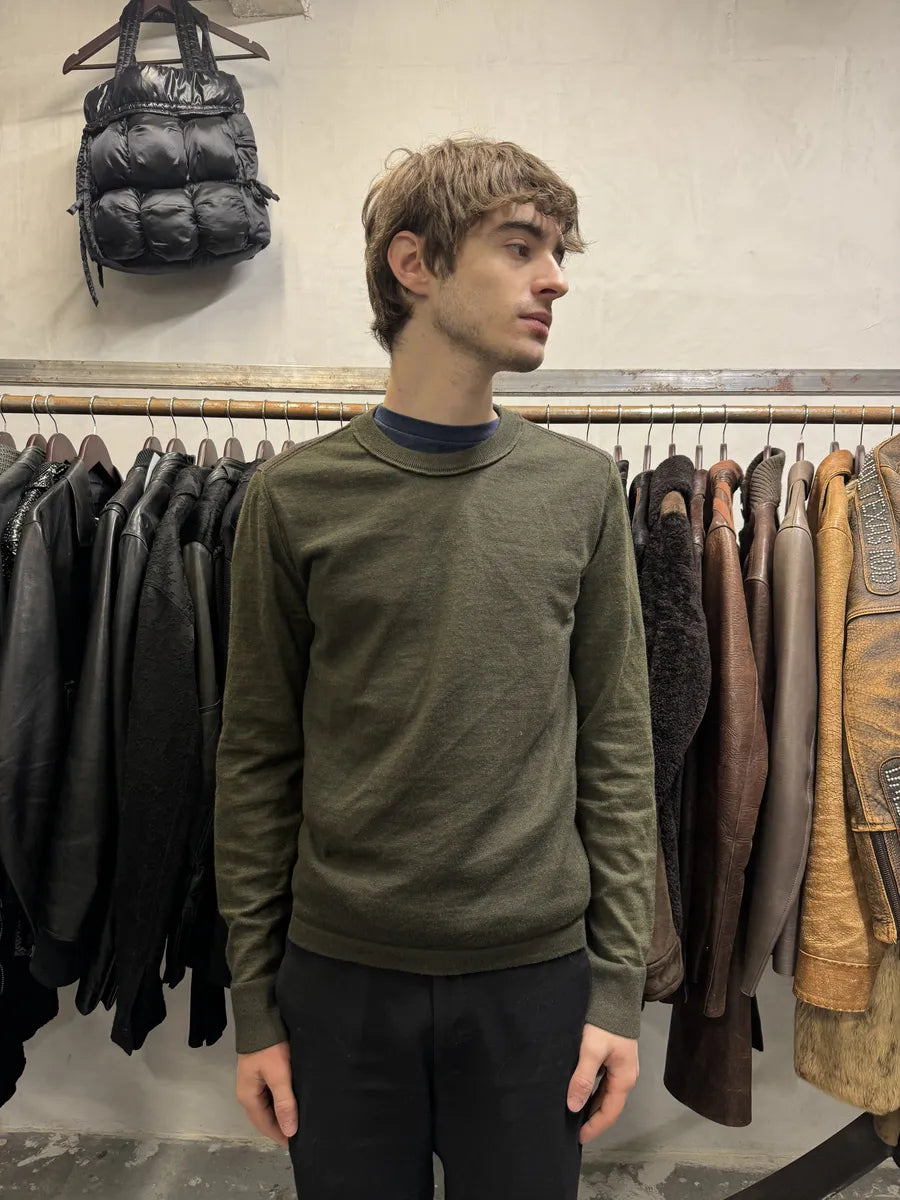 SS2016 Maison Margiela Olive Knit Sweater (S) zVLFgcb 3