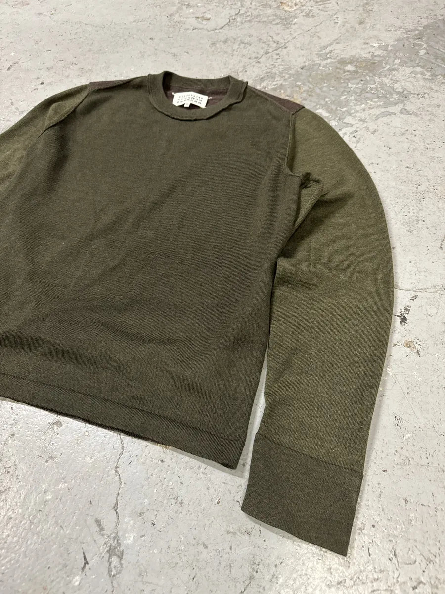 SS2016 Maison Margiela Olive Knit Sweater (S) zVLFgcb 8