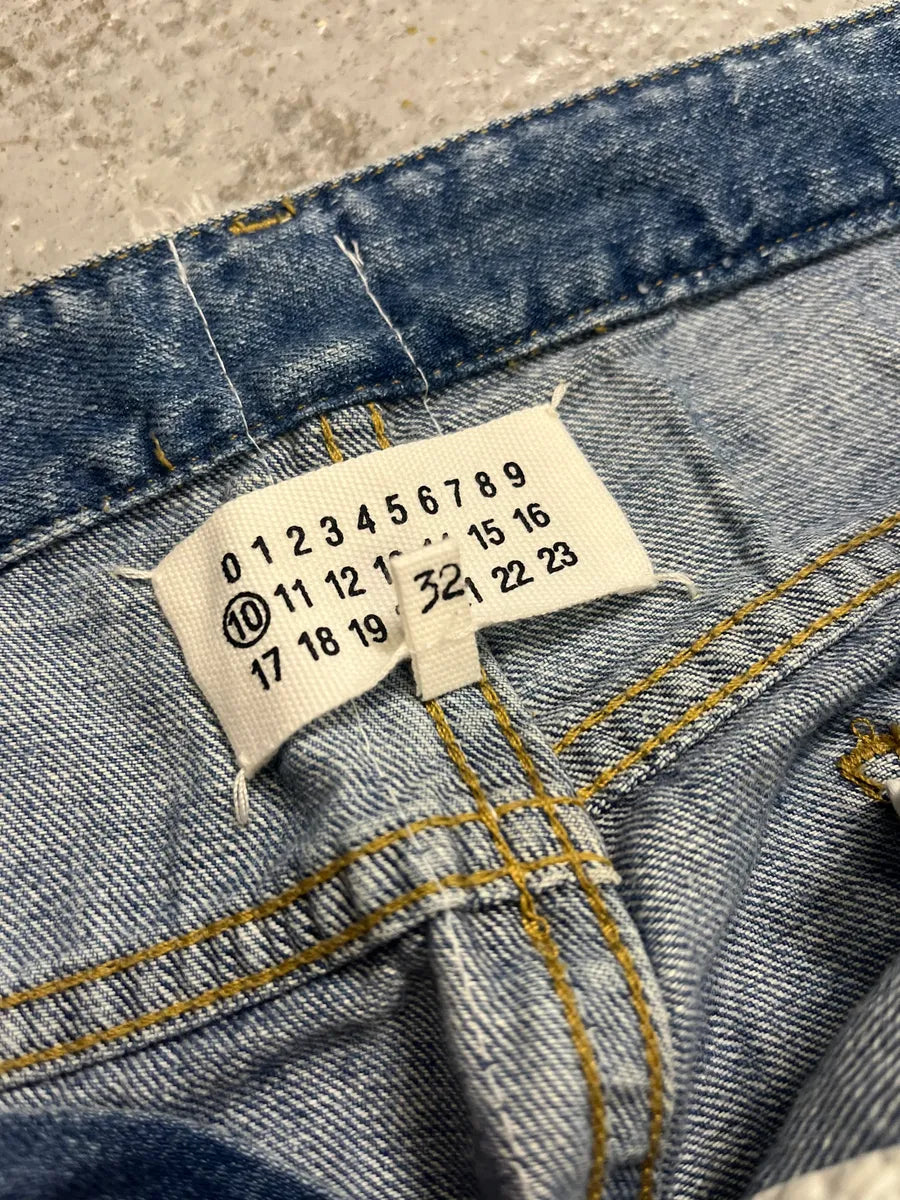 SS2016 Maison Margiela White Painted Slim Denim Jeans cbLPmFX 10