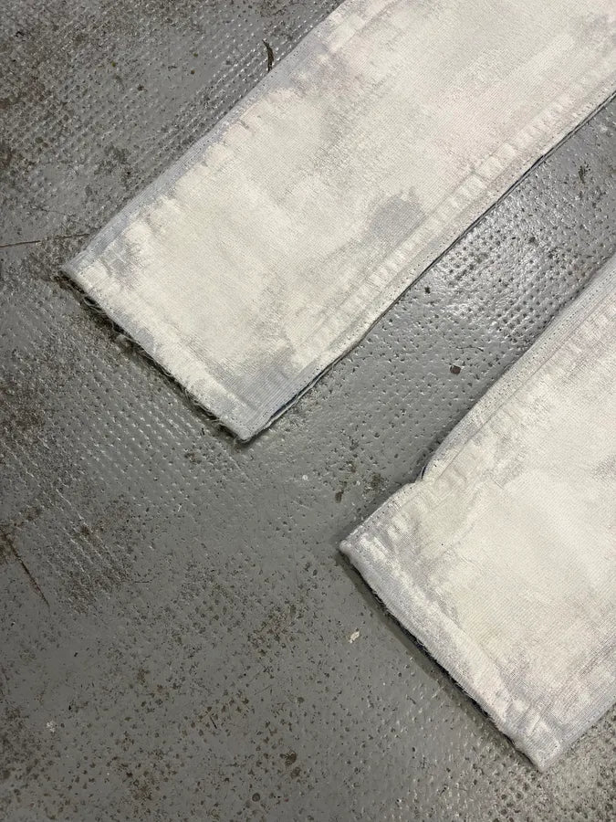 SS2016 Maison Margiela White Painted Slim Denim Jeans cbLPmFX 5