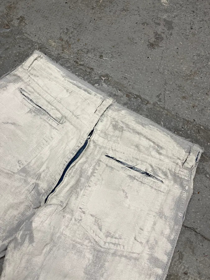 SS2016 Maison Margiela White Painted Slim Denim Jeans cbLPmFX 7