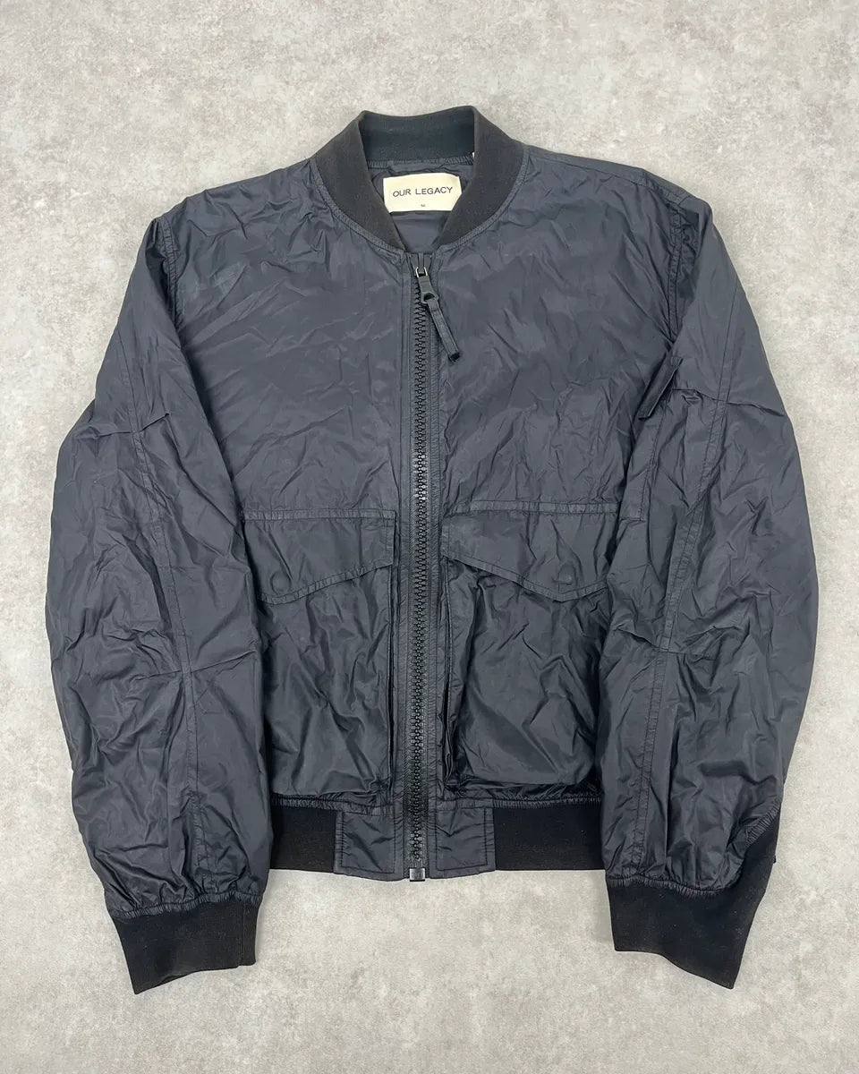 SS2016 Our Legacy Silky Black Bomber Jacket LiLmfCE 0