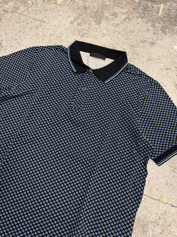 SS2016 Prada Blue Star Polo Shirt HlXRvxA 3