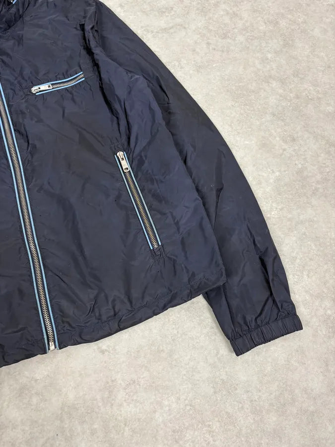 SS2016 Prada Navy Light Windbreaker Jacket ZEEnjtf 8