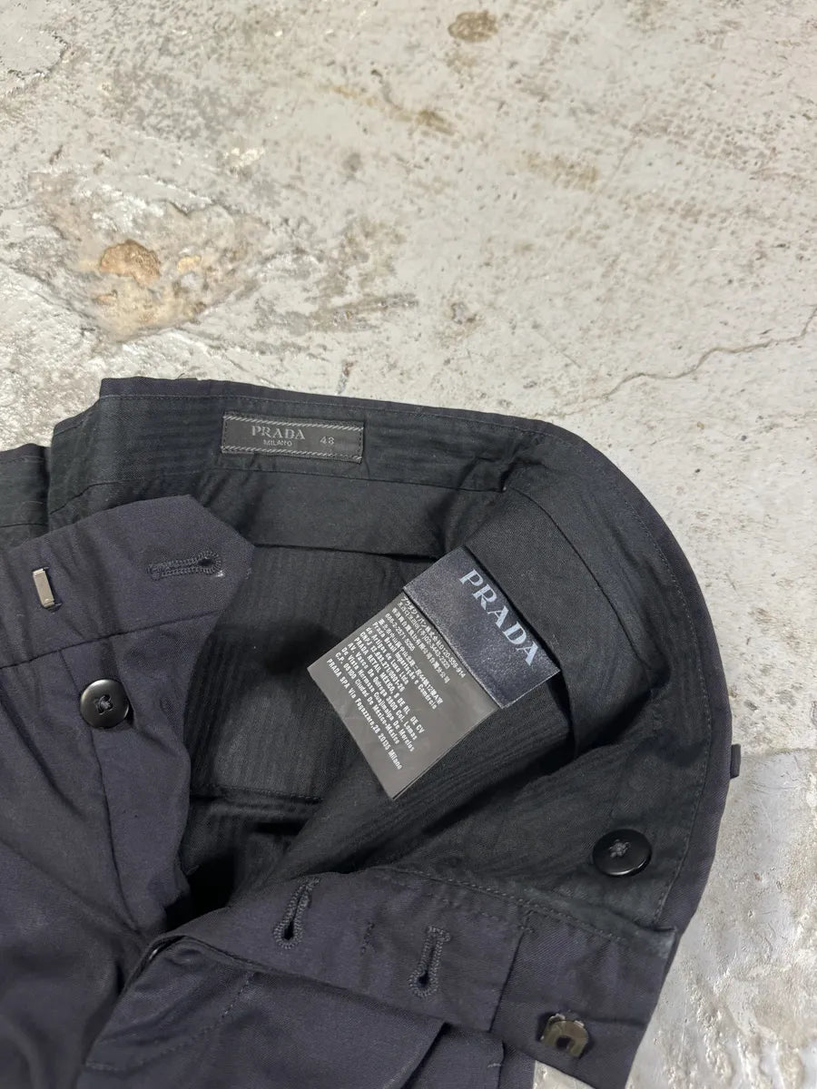 SS2016 Prada Navy Tailored Pants HWFnXmu 10