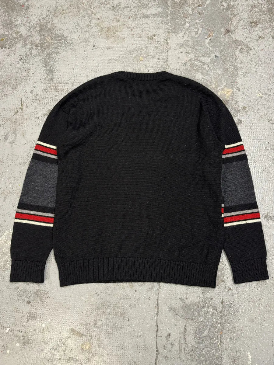 SS2016 Saint Laurent Black & Grey Wool Dinosaur Sweater mvWgQJr 4