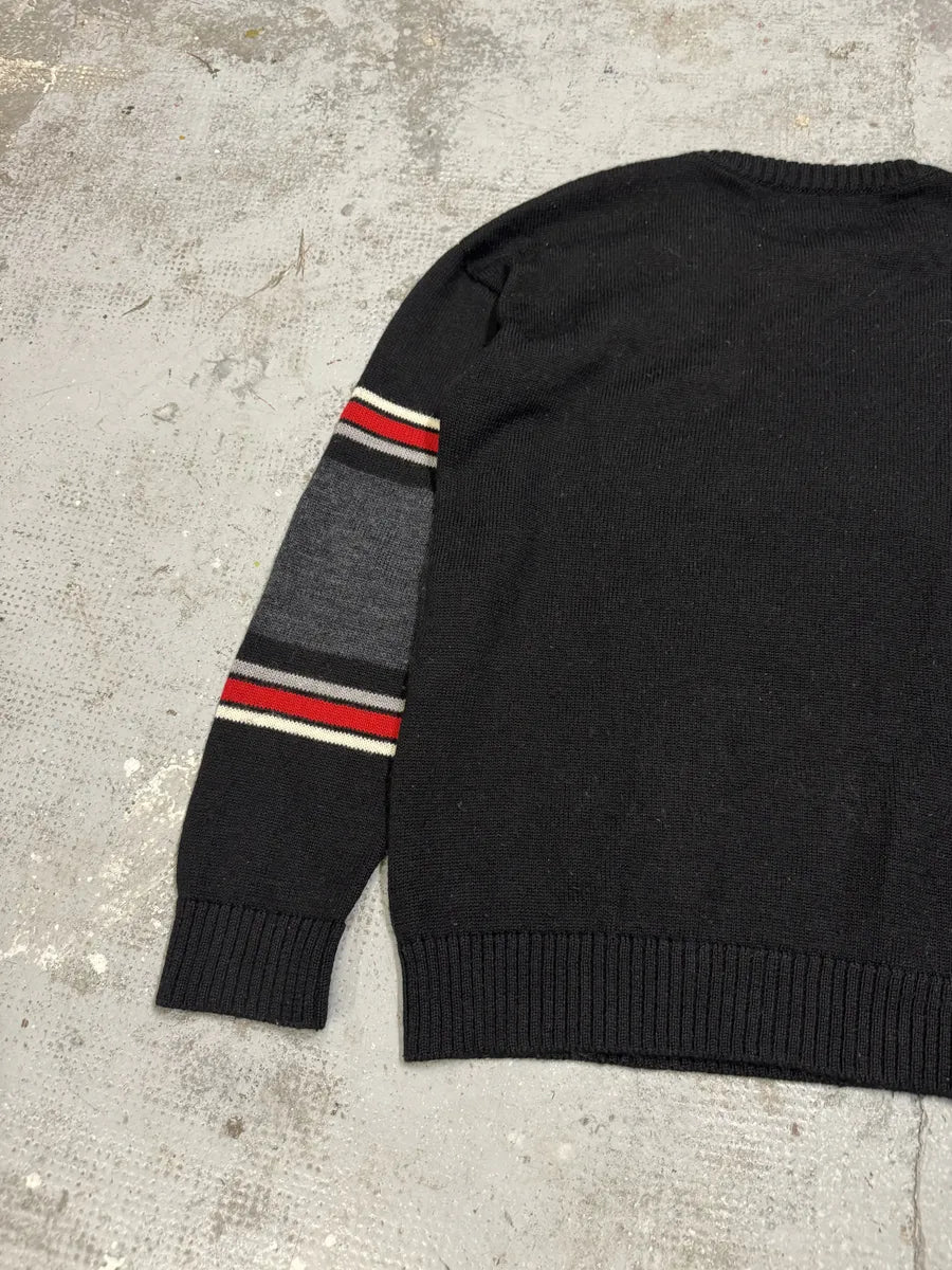 SS2016 Saint Laurent Black & Grey Wool Dinosaur Sweater mvWgQJr 6