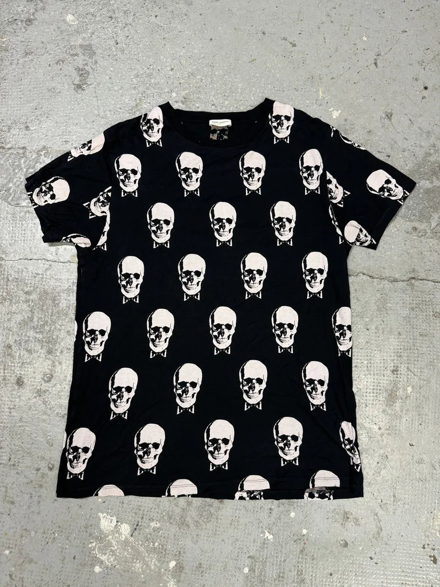 SS2016 Saint Laurent Black & White Skull T-Shirt NoPjoyz 0