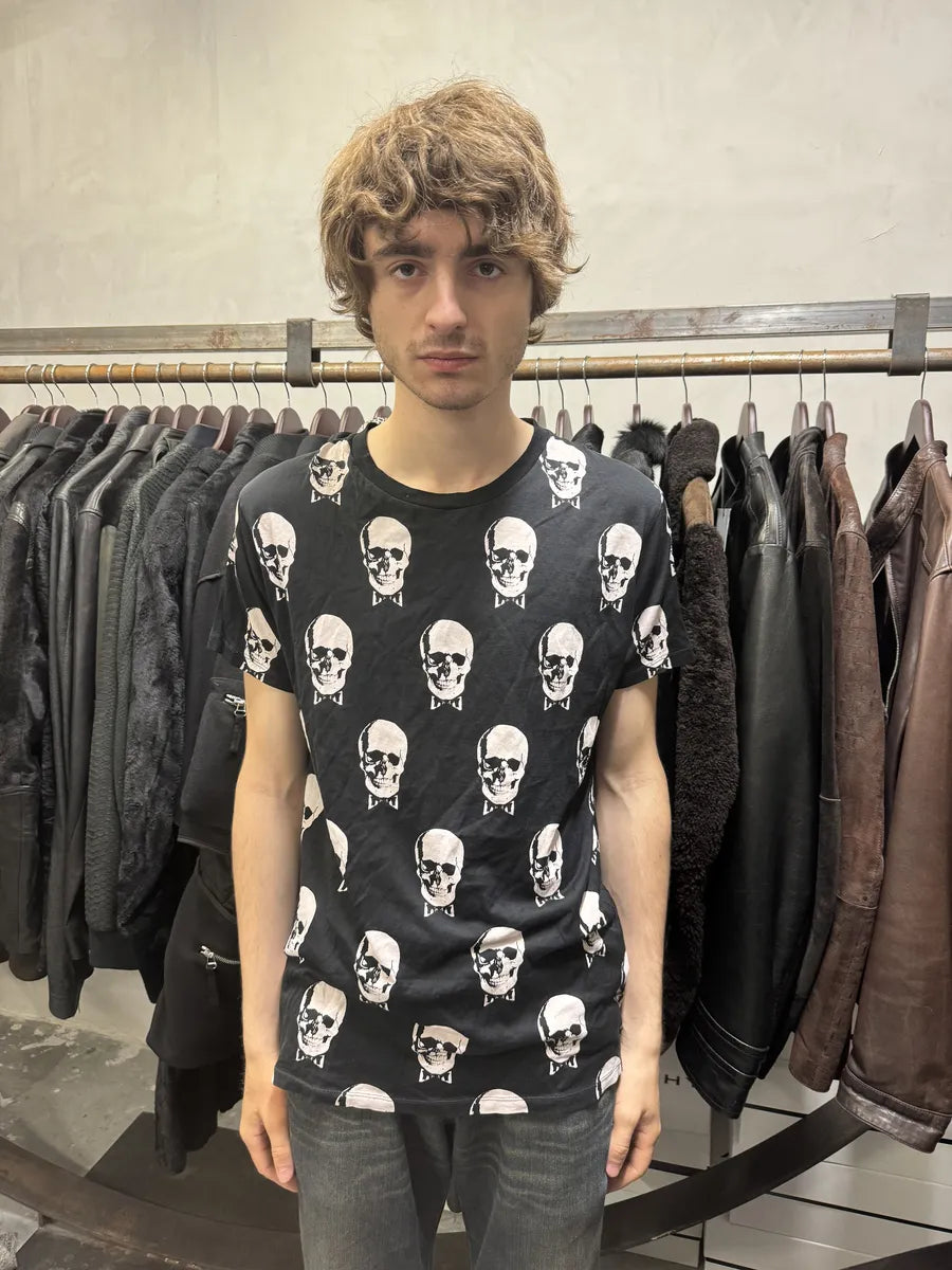 SS2016 Saint Laurent Black & White Skull T-Shirt NoPjoyz 1