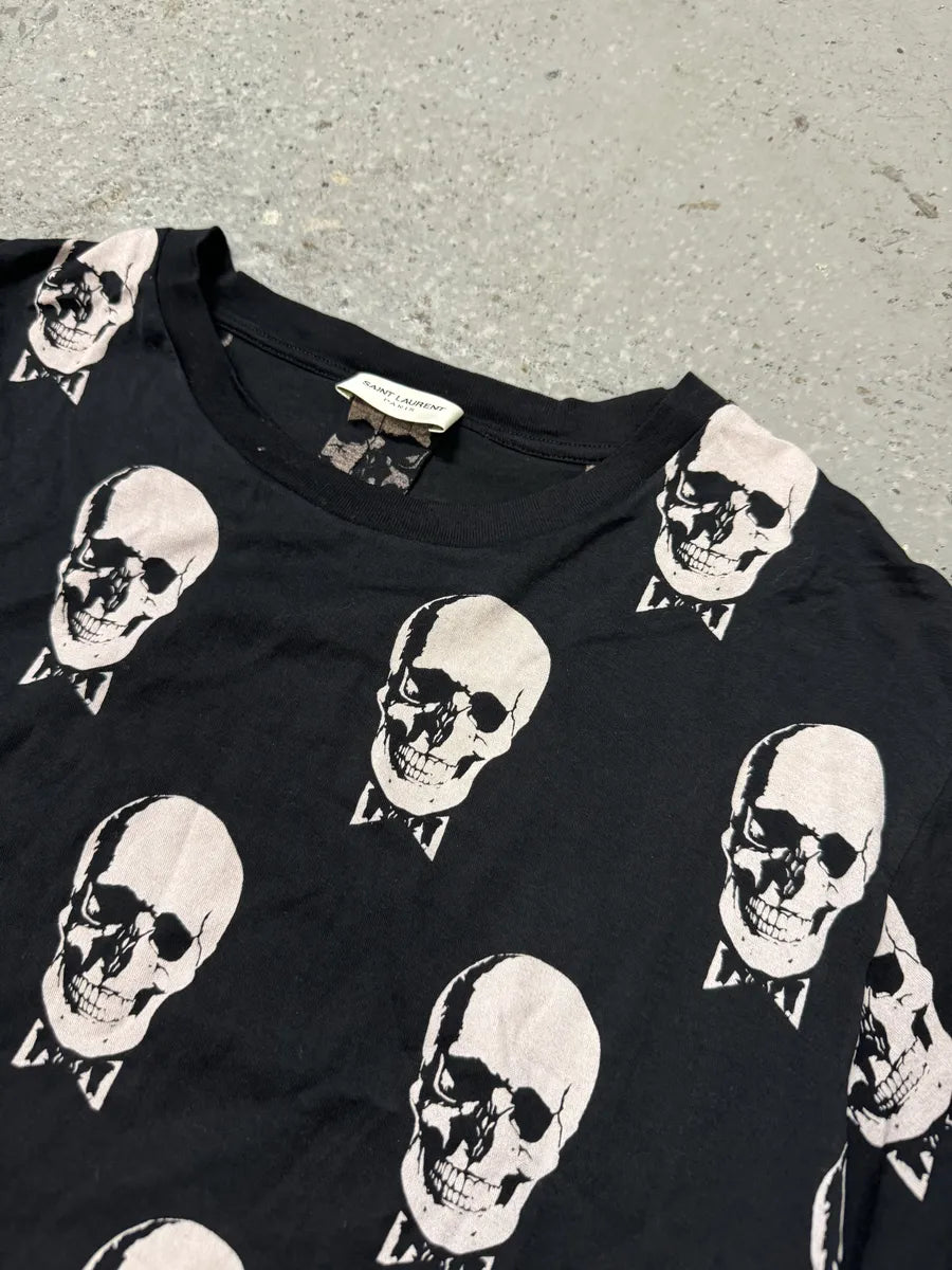 SS2016 Saint Laurent Black & White Skull T-Shirt NoPjoyz 6